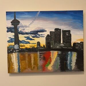 Skyline Reflection Canvas Art